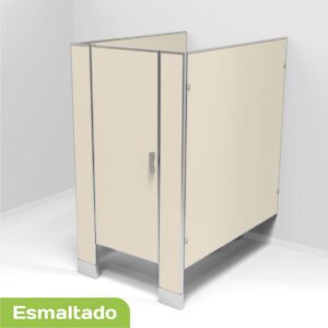 Mampara 1 división 100cm frente 150cm fondo, acabado esmaltado